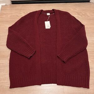 Women’s Burgundy Cardigan - XL